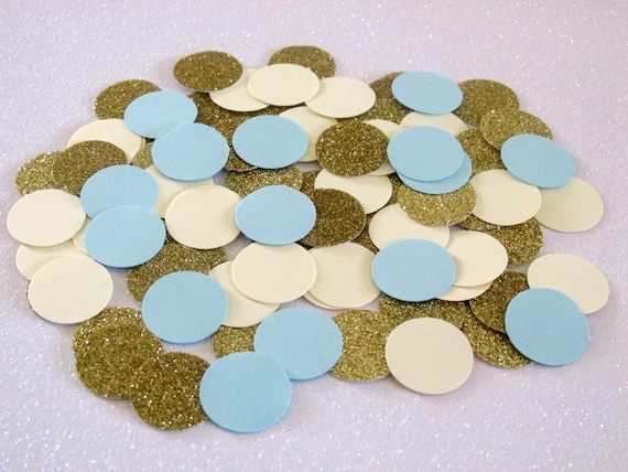 225 Light Blue Cream Glitter Gold Confetti Boy First Birthday Decor Boy First Birthday Confetti Boy Shower Confetti Boy Birthday Confetti Il_570xn