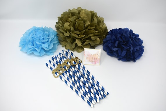 Navy and Gold Bridal Shower, Navy and Gold Bridal Shower Decorations, Bridal Shower Decorations, Nautical Bridal Shower, Beach Wedding Decor Il_570xn