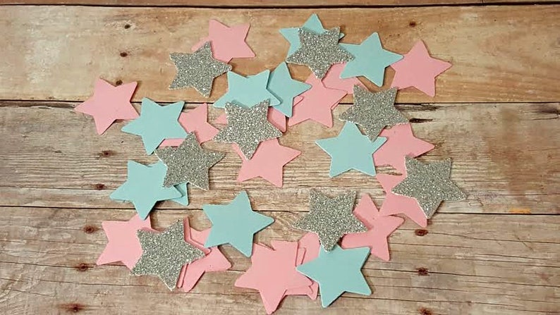 210 Gender Reveal Star Confetti Twinkle Little Star Gender Reveal Star Confetti Gender Neutral Shower Twinkle Little Star