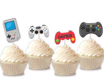 Video Game Cupcake Etsy - decorating cake videos games on roblox cupcakes dining chair