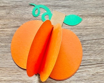Make Your Own Pop Up Pumpkin Craft Kit / DIY Pumpkin Craft Kit / Kids Pumpkin Craft / Halloween Paper Craft Kit / Halloween / Fall / Autumn