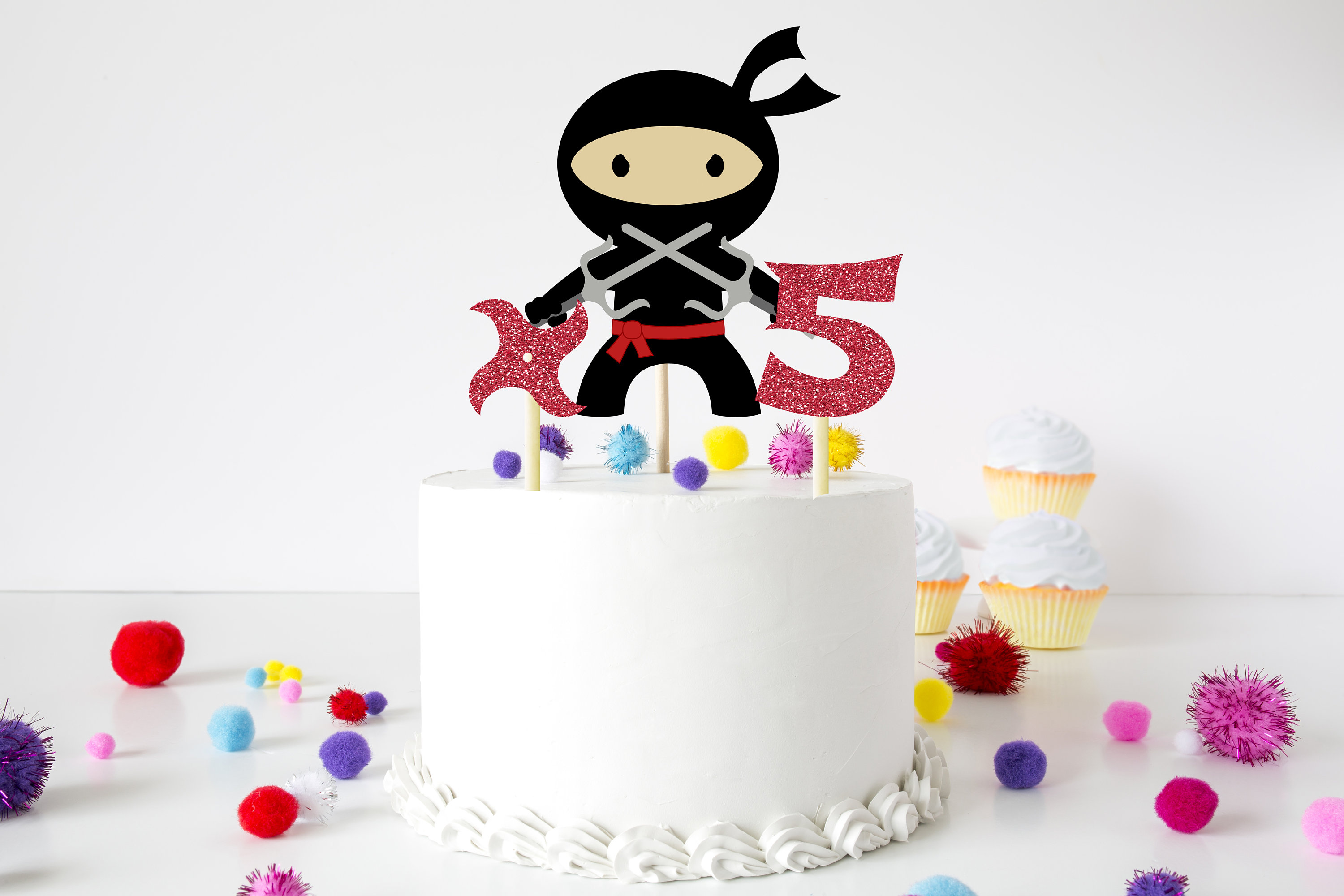 Ninja Cake Topper Set /Ninja Party Cake Topper / Ninja Star Etsy