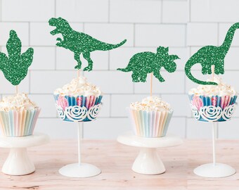 Dinosaur Cupcake Toppers / Jurassic Party Cupcake Toppers / T-Rex Cupcake Toppers / Stegosaurus Cupcake Toppers / Dino Sandwich Picks