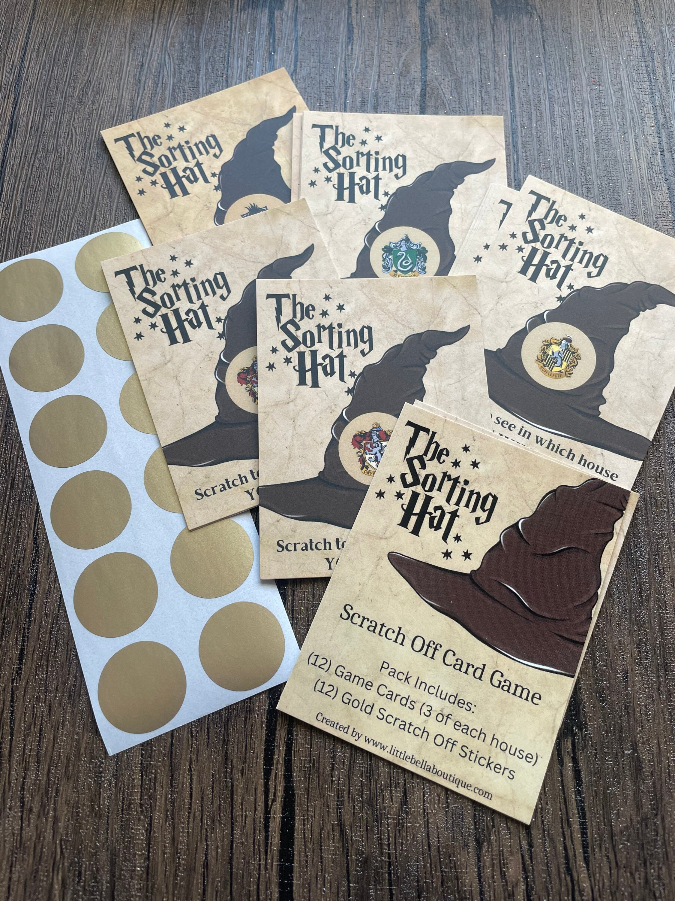 The Sorting Hat Scratch off Card Game / HP Bachelorette Party Game / Wizard  Party Game / Scratch and Win Game 