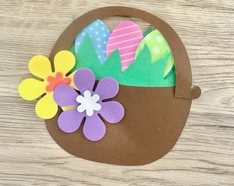 Make Your Own Easter Basket Craft Kit / DIY Easter Egg Craft Kit / Easter Craft / Easter Basket Paper Craft Kit / Spring Craft Kit
