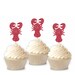 Ready To Ship Lobster Cupcake Toppers Lobster Party Decorations