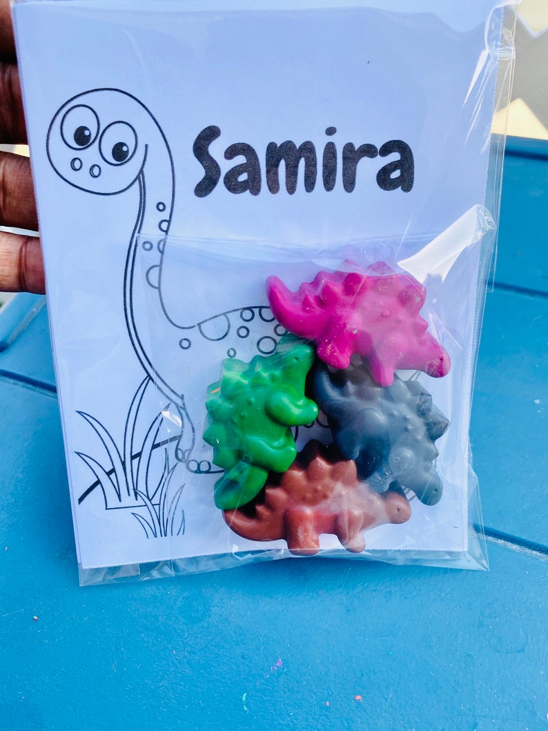 Download Dinosaur Crayons with Personalized Coloring Pages/ Mini | Etsy