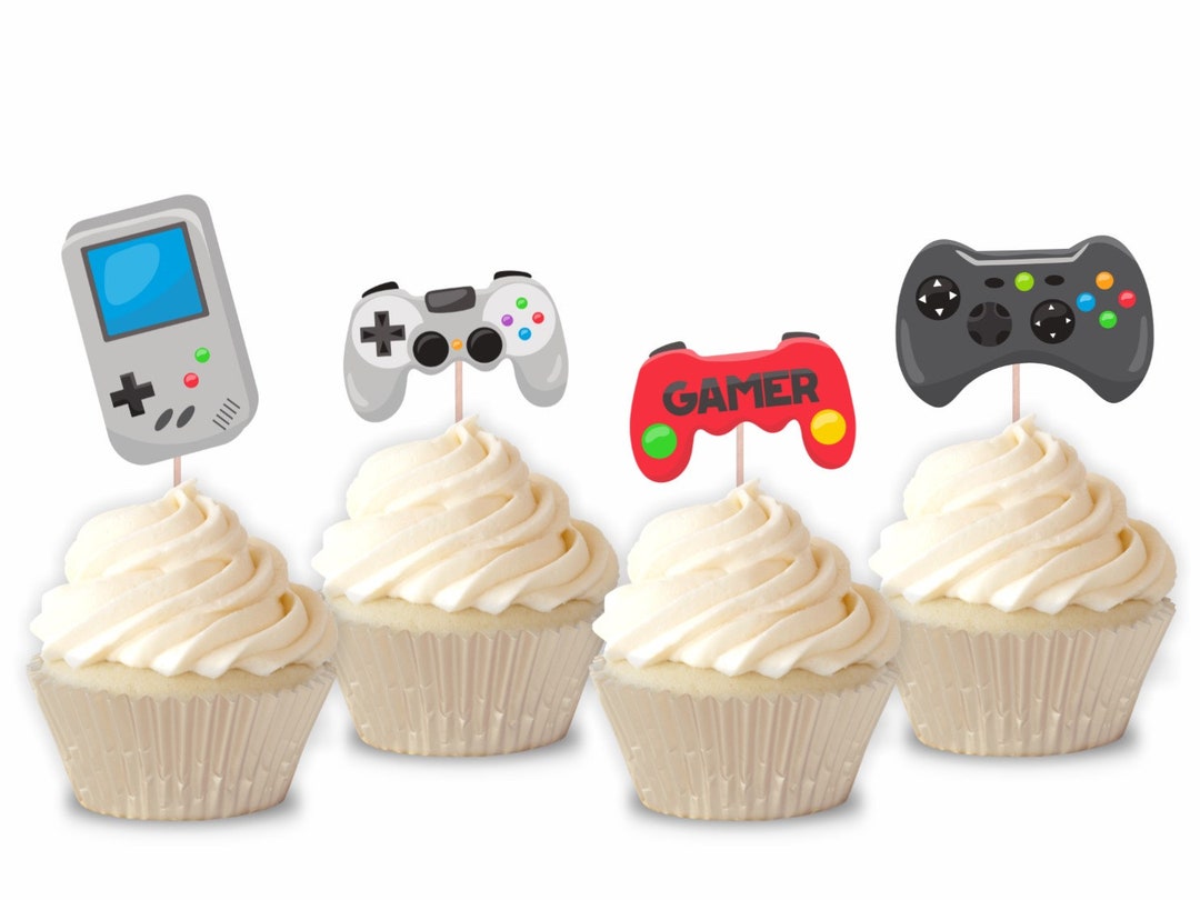 Gamer Cupcake Toppers / Video Gamer Toppers / Video Game Party - Etsy