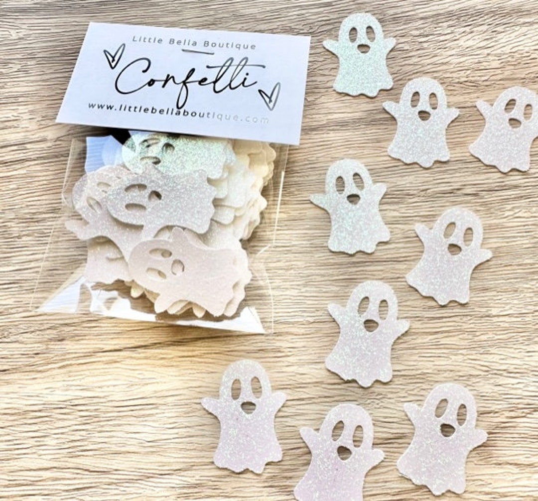 Glitter Ghost Confetti / Glitter Table Scatter / Halloween Table