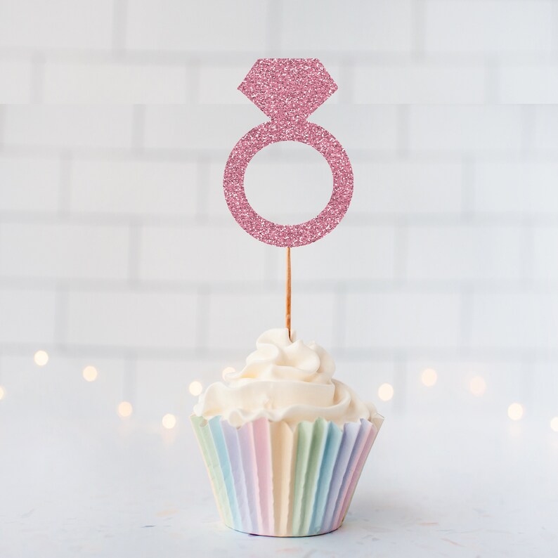 Diamond Ring Cupcake Toppers/ Engagement / Bridal Shower / Etsy