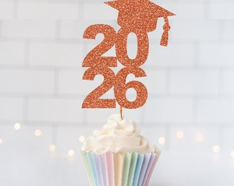 Class Of 2026 Cupcake Toppers, Graduation Toppers, Graduation Party Decorations, 2026 Grad Food Picks, College Grad, High School Grad
