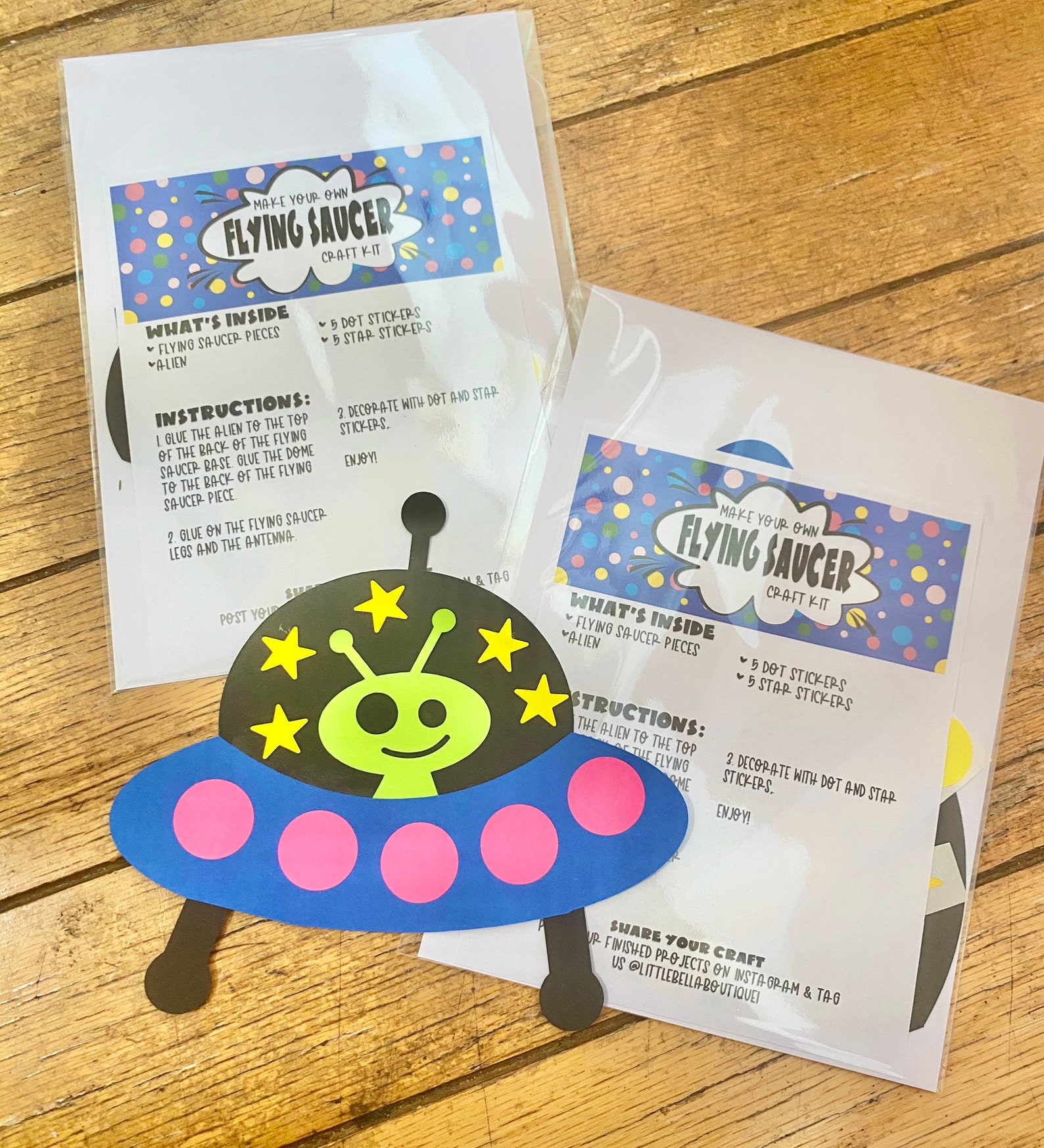 Make Your Own Flying Saucer Craft Kit / DIY Alien Spaceship Etsy