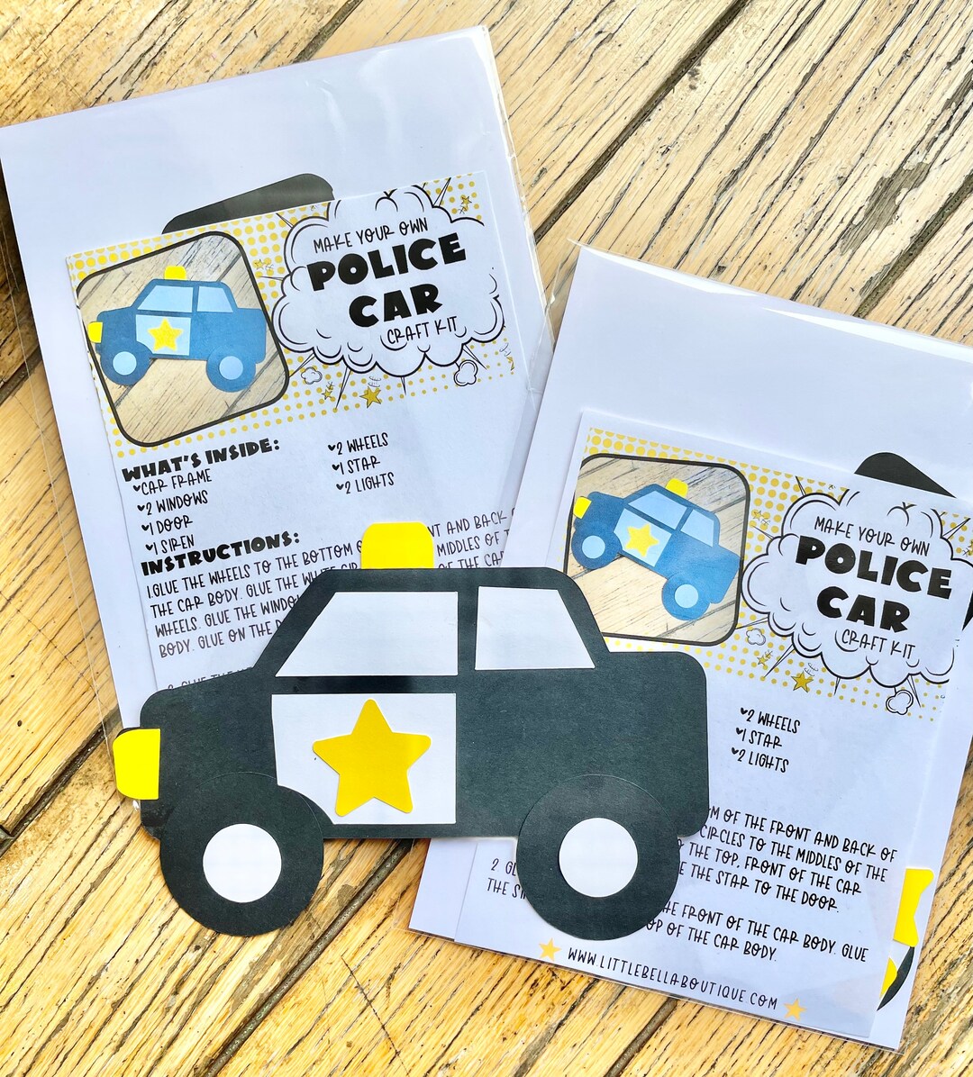 Make Your Own Police Car Kit / DIY Police Car Craft Kit / Kids Craft