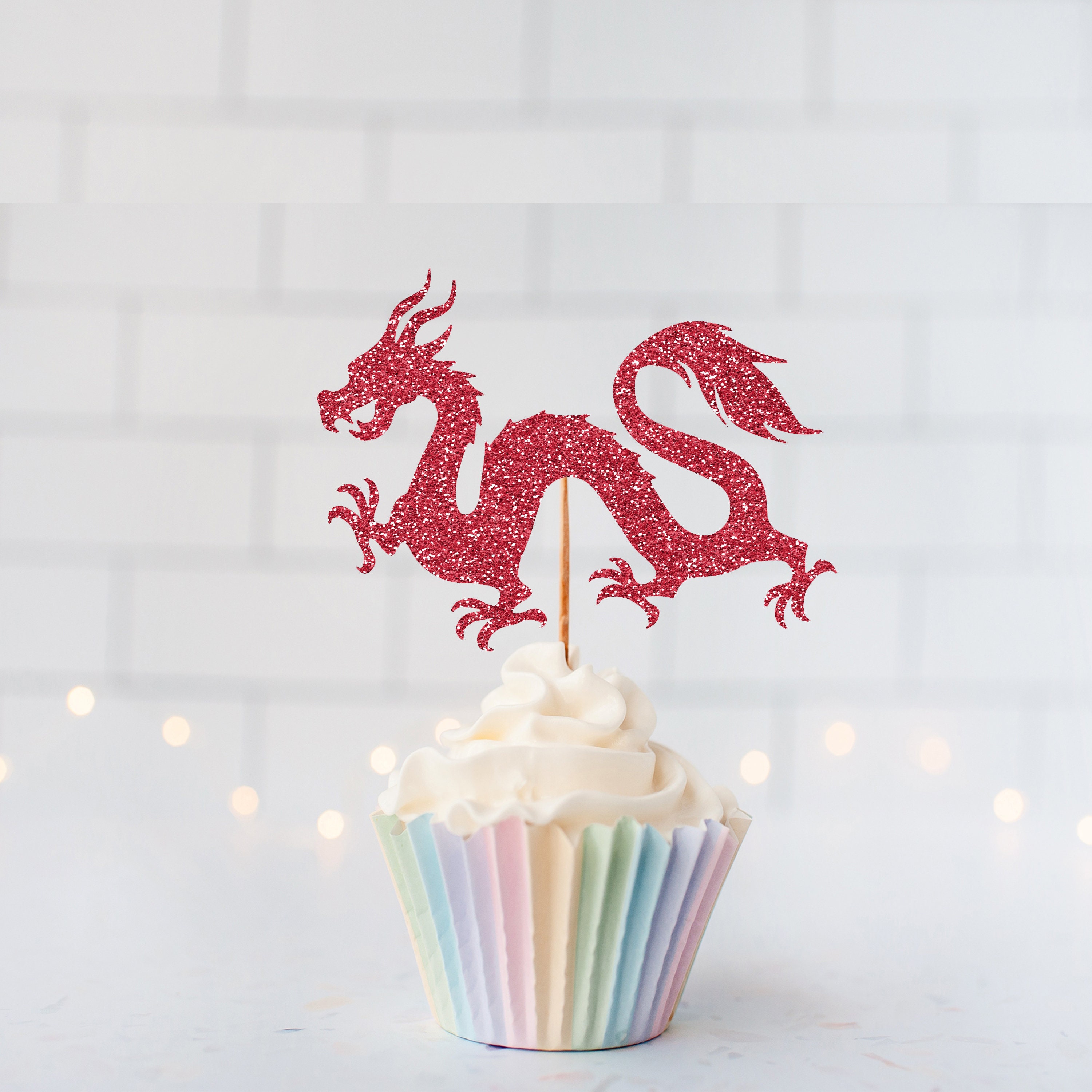 Dragon edible cake topper muffin party decoration new birthday gift fantasy