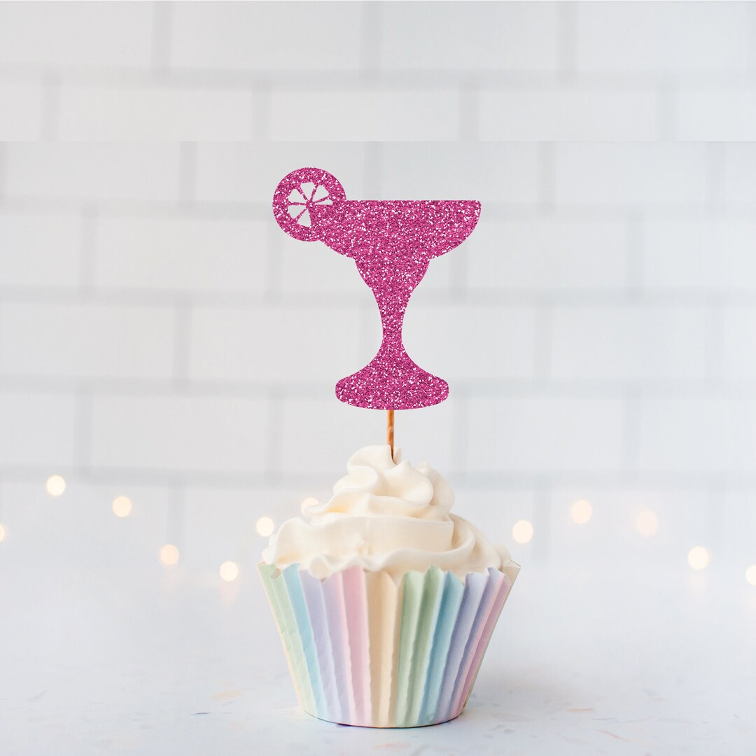 READY TO SHIP Margarita Cupcake Toppers, Cocktail Toppers, Happy Hour