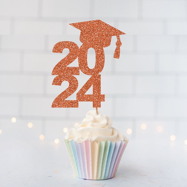 Class of 2024 Cupcake Toppers Graduation Toppers Graduation Etsy Ireland