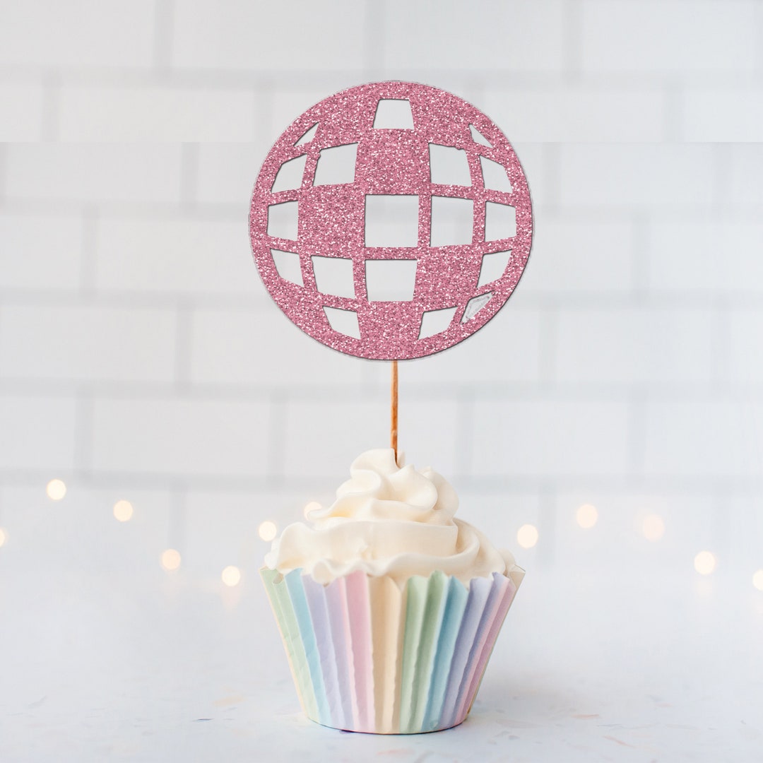 Disco Ball Cupcake Toppers Disco Ball Decorations Let's Etsy