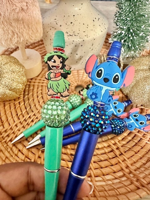 Lilo and Stitch Beaded Pen / Lilo and Stitch Inspired Beaded Pen /  Experiment 626 Pen / Journaling Gift / Pen Gift / Lilo Pen / Stitch Pen 