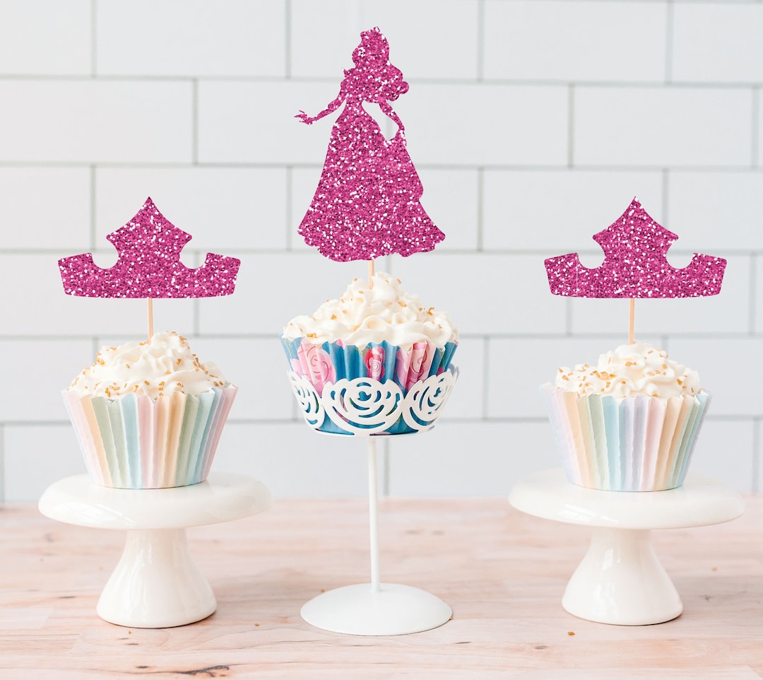 Sleeping Beauty Cupcake Toppers Aurora Party Decor / Aurora Etsy