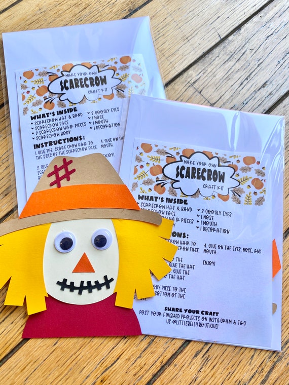 Make Your Own Scarecrow Craft Kit / DIY Scarecrow Craft Kit / Etsy