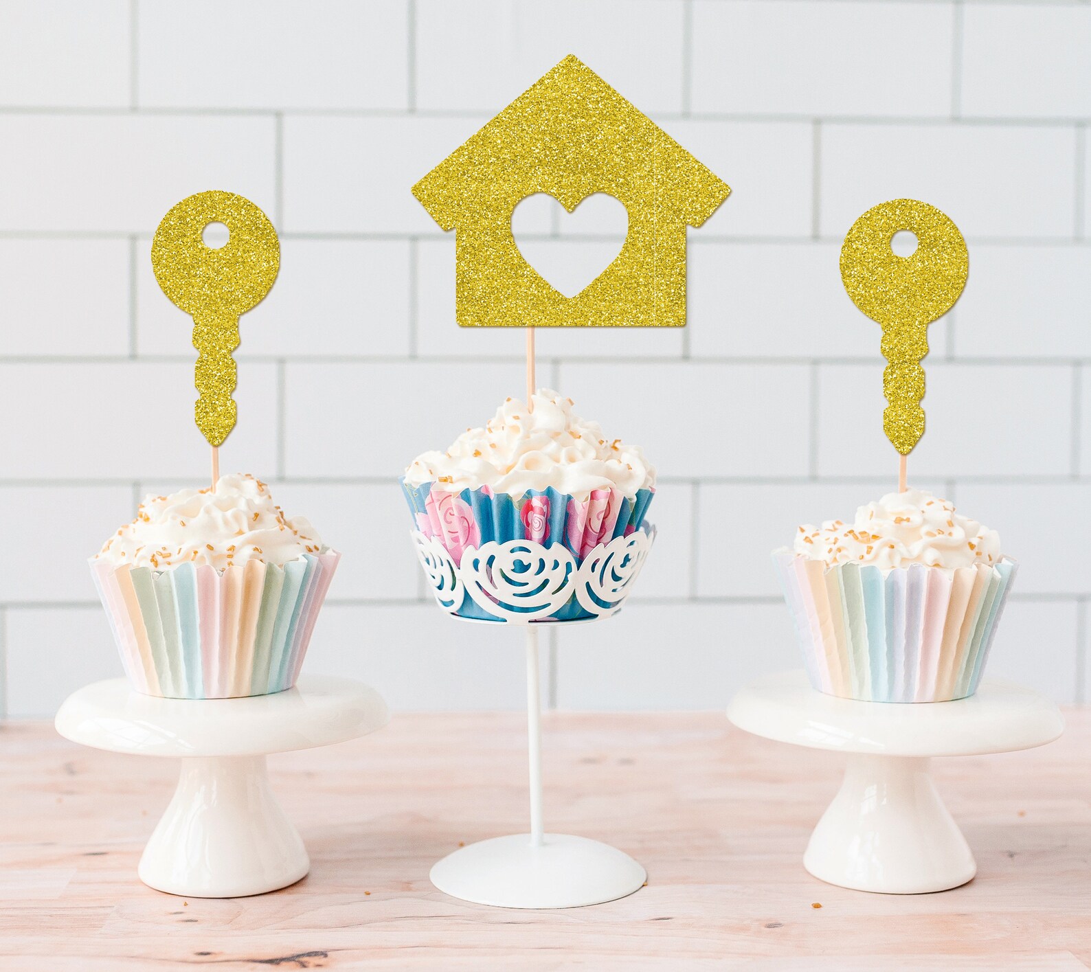 Housewarming Cupcake Toppers/ New Home Cupcake Toppers / New Etsy