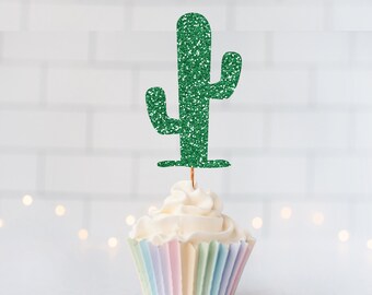 Cactus Cupcake Toppers, Cactus Birthday Decoration, Fiesta Baby Shower Toppers, Fiesta Bachelorette Party, Food Picks,  Cactus Wedding