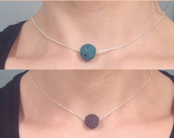 Lava Stone Diffuser Necklace, Lava Bead Necklace, Lava Rock, Essential Oil Diffuser, Gift For Her, Aromatherapy, Valentines Day Gifts