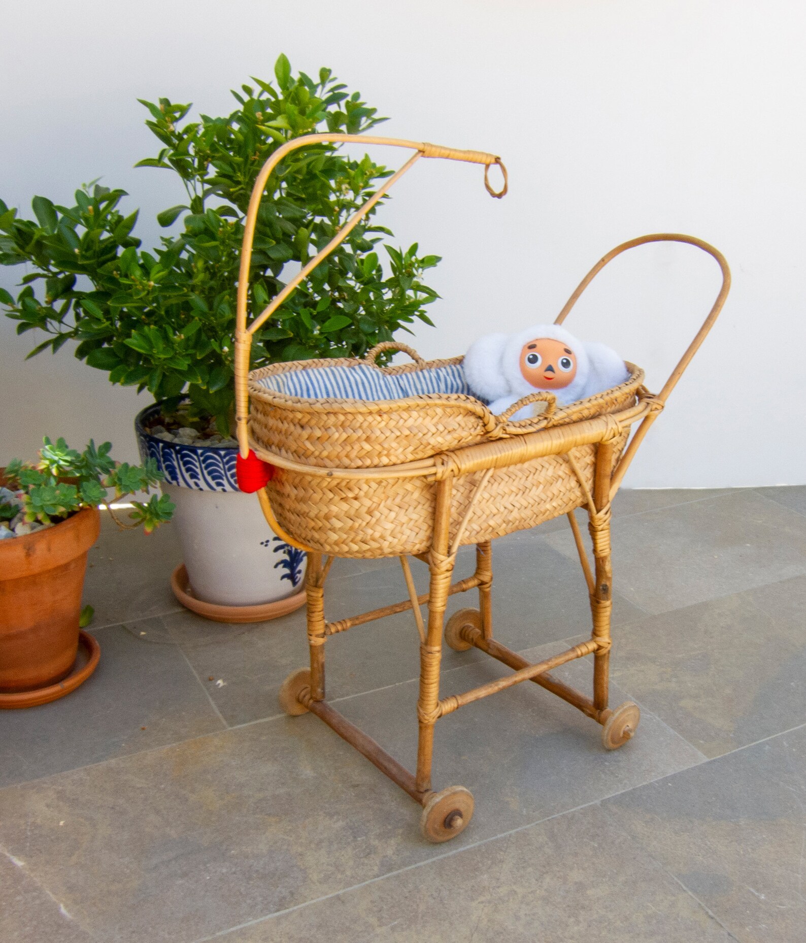 Vintage Wicker Baby Doll Stroller / Antique Toy Baby Carriage/ Etsy