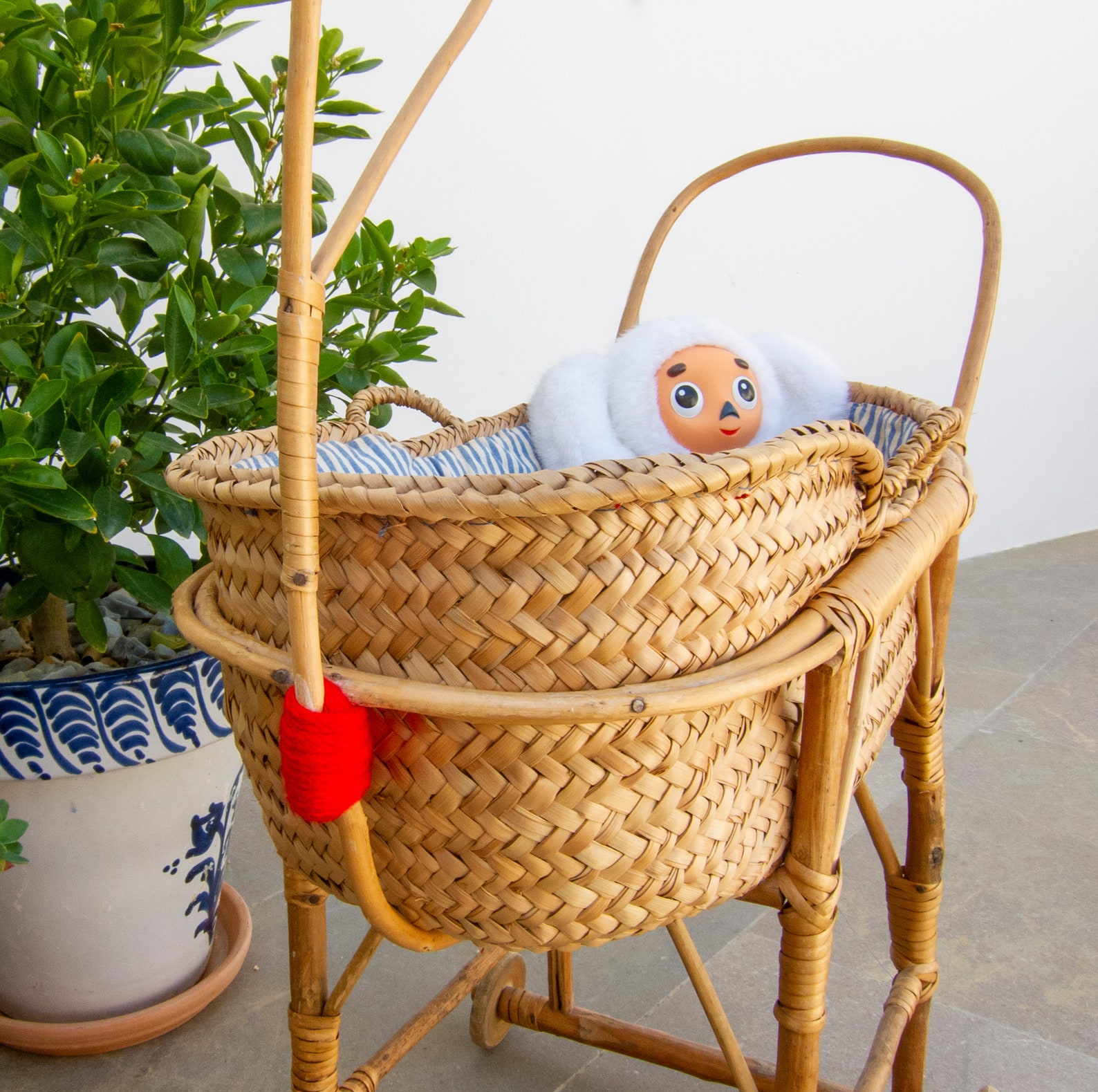 Vintage Wicker Baby Doll Stroller / Antique Toy Baby Carriage/ Etsy