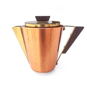 Eastern Europe Mid-Century Coffee Pot - Anodized Aluminium - Brass and Copper color - 1960s