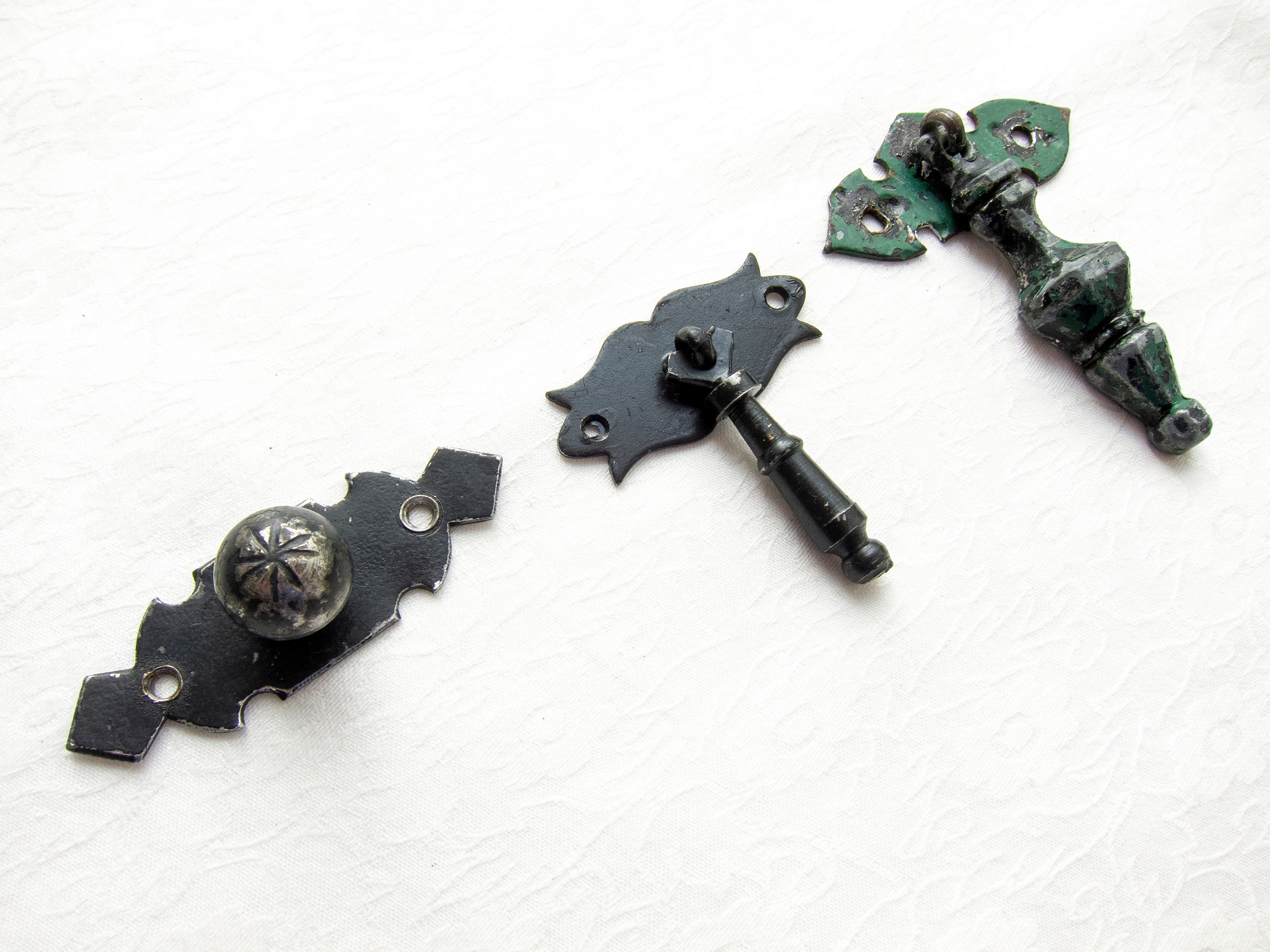 Vintage Black Iron Furniture Pull, Gothic Drawer Handle - Etsy