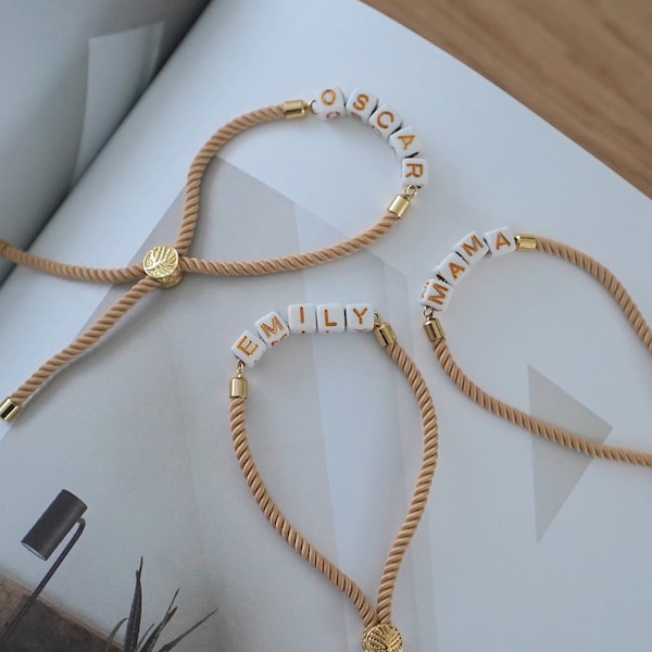 Beaded Bracelet for Women - Name Bracelet - Adjustable Bracelet - Gift Ideas - Friendship Bracelet - Custom Name Bracelet - Boho Jewelry