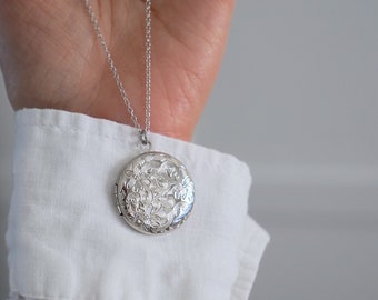 Stainless Steel Silver Round Locket Necklace - Anti-Rust Keep Safe Locket - Personalized Locket with Photo - Custom Jewelry Locket