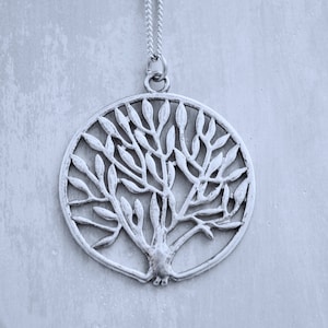 LARGE TREE of Life  Necklace - Tree of Life Long Necklaces - Three Pendant Necklace - Tree of Life Charm - Long Necklaces - Minimal Jewelry