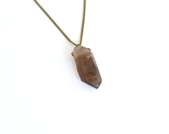 RESTOCK Raw SMOKY QUARTZ Necklace - Large Crystal Point Necklace - Healing crystals - Natural Crystal - Healing Jewelry - Gift Ideas