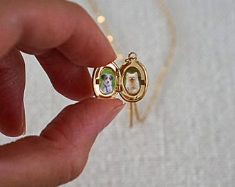 14k gouden kleine gepersonaliseerde ovale foto medaillon, aangepaste gegraveerde ketting, zinvol jubileumcadeau, aandenken sieraden