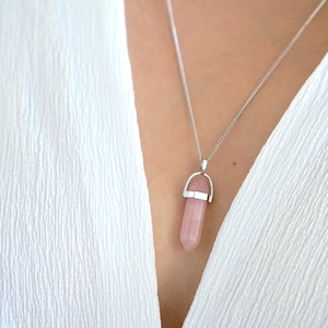 Genuine Crystal Necklace - Choose your Gemstone -Crystal Point Long Necklace- Bohemian Jewelry - Layering  - Sister Gift - Best Friend Gift