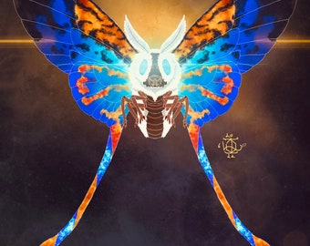 Titanus Mosura/ Mothra Queen of The Monsters Framed Print Fanart