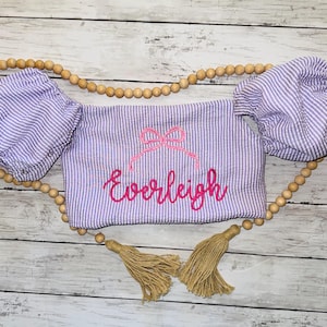 Personalized Puddle Jumper Cover | seersucker | name or monogram  | embroidered