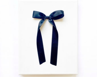 Satin Samantha Bow // Black
