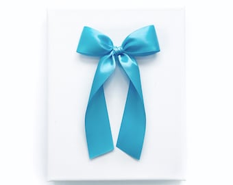 Luxe Satin Bow // Copen Blue