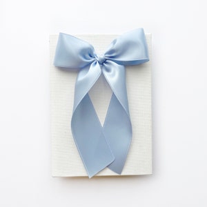 Luxe Satin Bow // Blue Bird