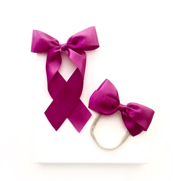 Luxe Satin Bow // Magenta