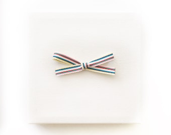 Itty Bitty Heirloom Rainbow Grosgrain Bow