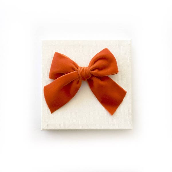 Heirloom Velvet Grace Bow ~ Harvest Orange