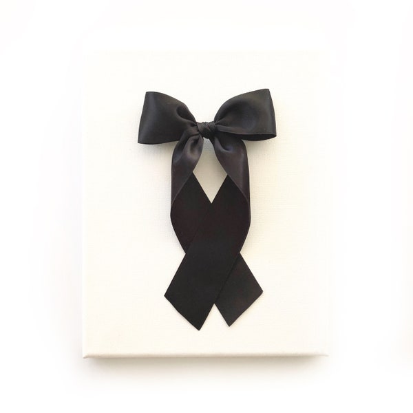 Luxe Satin Bow // Black