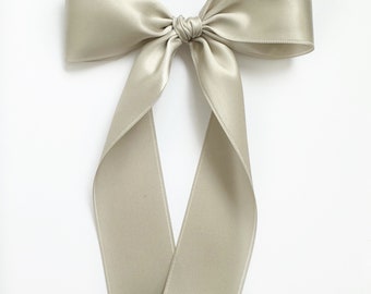 Luxe Satin Bow // Platinum