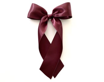 Luxe Satin Bow // Burgundy