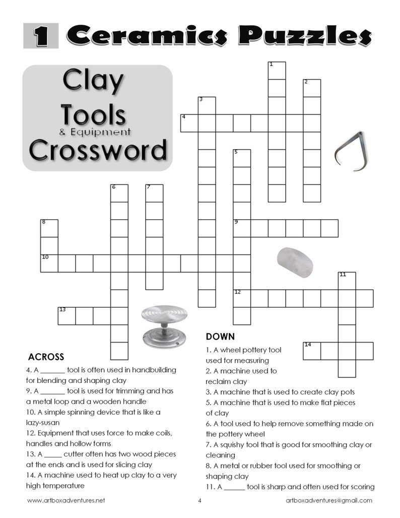 Clay Puzzles With Answer Key Etsy