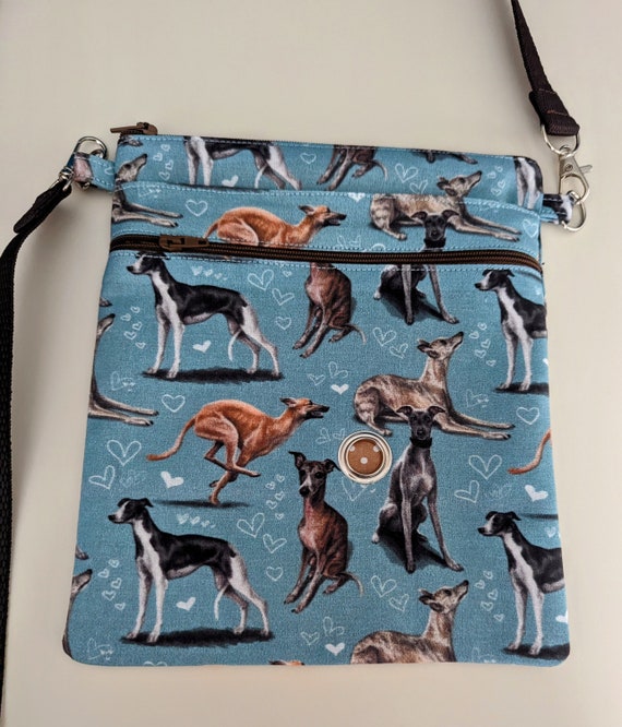 Speedy Dogs Fabric Dog Walking Bag whippet Greyhound 